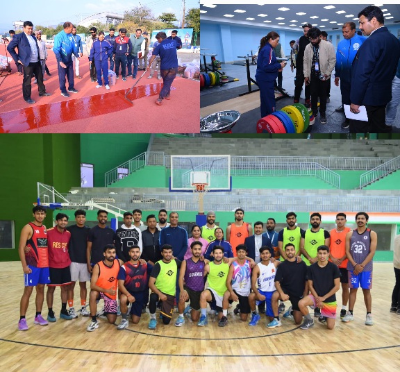 खेल मंत्री रेखा आर्या ने किया निरीक्षण, सिंथेटिक ट्रैक अब बन गया है स्मार्ट ट्रैक, ट्रैक तैयार आज और कल होगी मार्किंग।