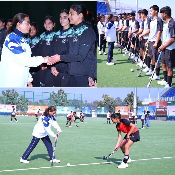 खेल मंत्री रेखा आर्या, हॉकी व कबड्डी टीमों का उत्साह बढ़ाने पहुंची हरिद्वार, कहा गले में मेडल डालकर होनी चाहिए अगली सेल्फी।