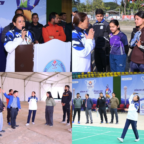 कैम्प स्थल पर ही राष्ट्रीय खेलों के मुक़ाबलों का होना, प्रदेश के खिलाड़ियों के लिए सुनहरा अवसर, रेखा आर्या। 