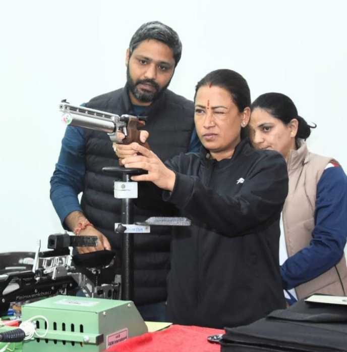 राष्ट्रीय खेलों के पहले ही दिन साबित हुई, हाईटेक शूटिंग रेंज की गुणवत्ता।