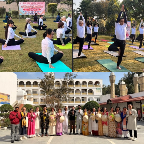 SGRRU में वियतनाम के छात्र छात्राओं ने लिया योग प्रशिक्षण, शिविर में भारतीय संस्कृति एवम् दर्शन के ममत्व को समझा।