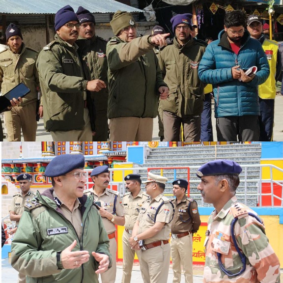 चारधाम यात्रा को लेकर डीजीपी ने, केदारनाथ और बद्रीनाथ धाम पहुंचकर, सुरक्षा व्यवस्थाओं का किया स्थलीय निरीक्षण।