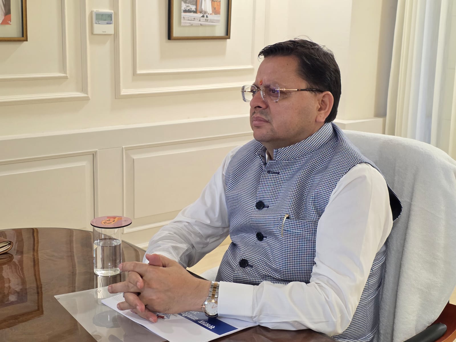 मुख्यमंत्री पुष्कर धामी ने, मुख्य सचिव को दिए निर्देश, कहा नीति आयोग की बैठक में प्रधानमंत्री द्वारा दिए गए, निर्देशों के क्रियान्वयन के लिए बनाएं  ठोस रणनीति।