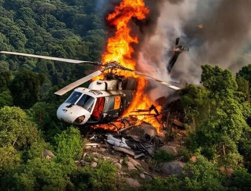 केदारनाथ के निकट हेलीकॉप्टर क्रैश, सात लोगों की मौत।