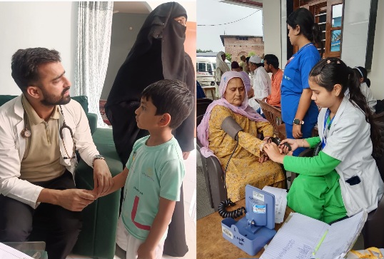 श्री महंत इन्दिरेश अस्पताल के, निःशुल्क स्वास्थ्य शिविर में उमडे़ सहसपुरवासी।