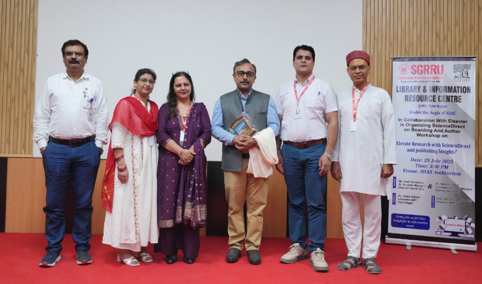 SGRRU में शोध लेखन एवं एआई के प्रयोग पर, कार्यशाला का हुआ आयोजन।