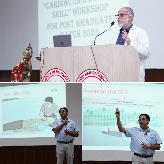 श्री महंत इन्दिरेश अस्पताल में, सीपीआर कार्डिय लाइफ सपोर्ट पर कार्यशाला आयोजित।
