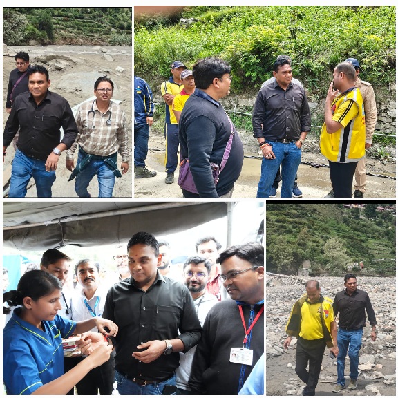 मुख्यमंत्री के निर्देश पर ग्राउंड जीरो पहुंचे स्वास्थ्य सचिव, धराली में आपदा प्रभावित इलाकों में राहत और बचाव कार्यों का किया निरीक्षण।