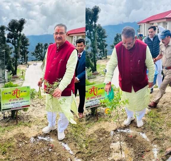 कैबिनेट मंत्री गणेश जोशी ने, भराड़ीसैंण परिसर में एक पेड़ मा के नाम” अभियान के अंतर्गत किया पौधा रोपण। 