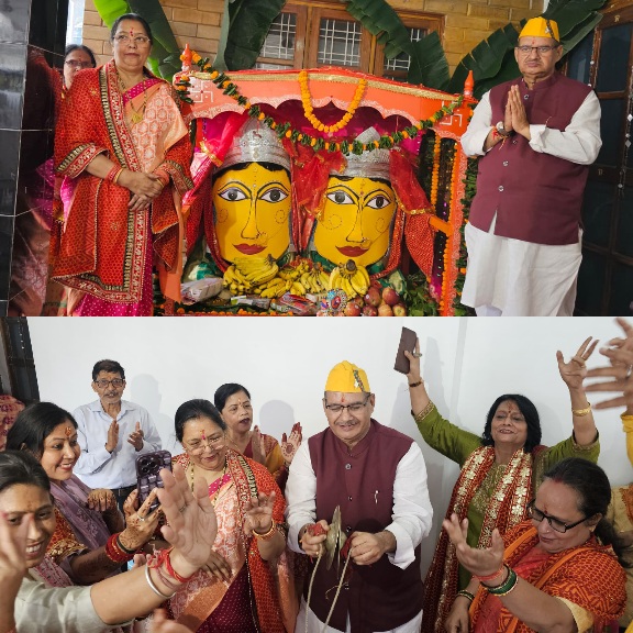 कैबिनेट मंत्री गणेश जोशी ने मां नंदा-सुनन्दा की, प्राण प्रतिष्ठा में किया पूजन, लिया मां नंदा-सुनन्दा का आशीर्वाद।