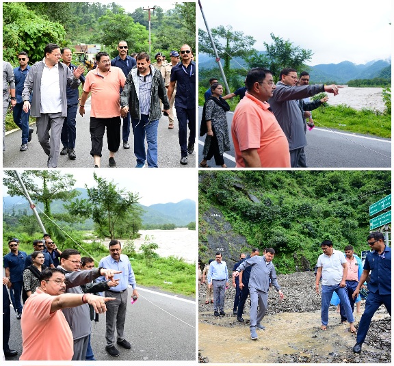 सीएम धामी ने आपदा प्रभावित मालदेवता व केसरवाला क्षेत्र का, स्थलीय निरीक्षण कर वहाँ की स्थिति का लिया जायज़ा। 