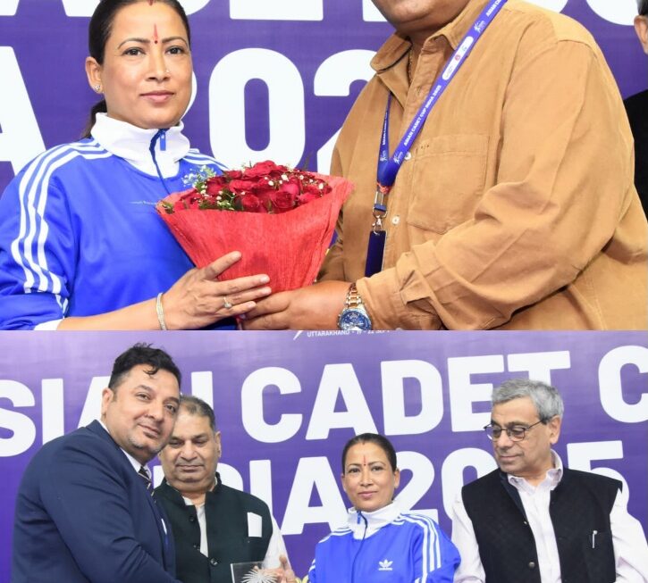 एशियन कैडेट कप फेंसिंग चैंपियनशिप में, आगे आए उत्तराखंड के खिलाड़ी, पदक विजेताओं को किया सम्मानित, खेल मंत्री रेखा आर्या।