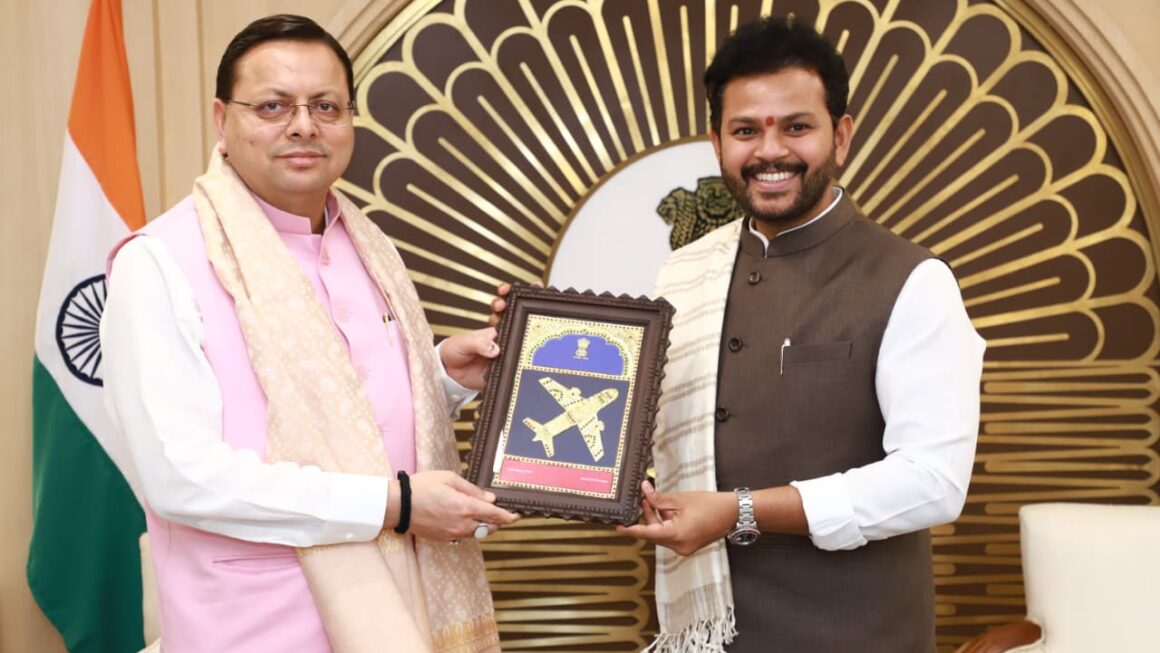 मुख्यमंत्री ने केंद्रीय नागरिक उड्डयन मंत्री से, उत्तराखण्ड में हवाई सेवाओं के विस्तार पर की चर्चा।