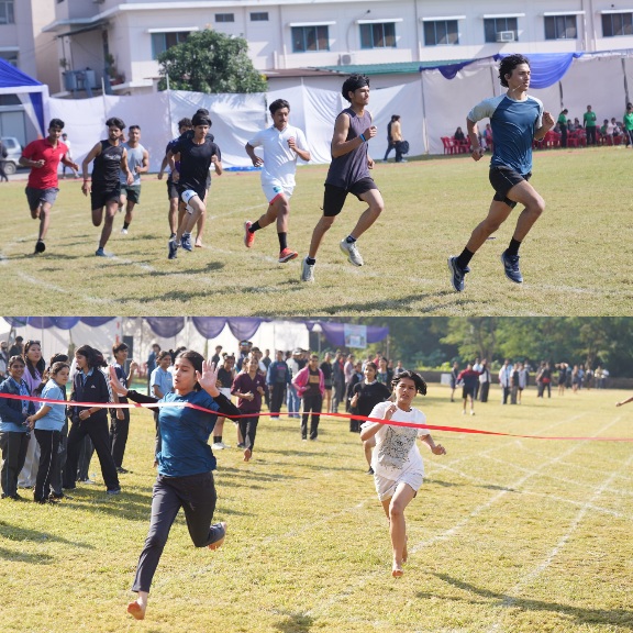 एसजीआरआरयू खेलोत्सव, 200 मीटर दौड़ में पारस और प्राची अव्वल।