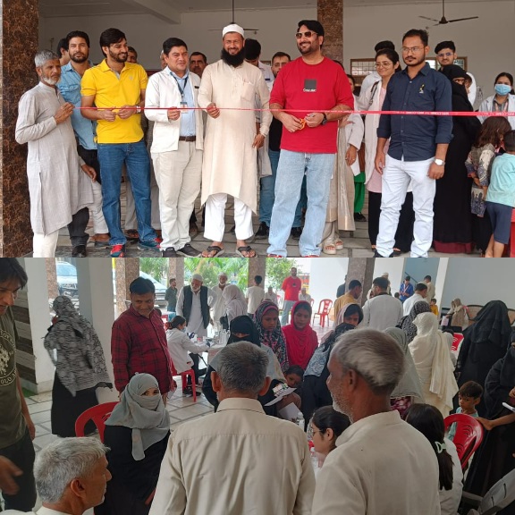 भूकंपुर गांव लंढौरा में इन्दिरेश अस्पताल का, निःशुल्क स्वास्थ्य शिविर, 565 ग्रामीणों ने स्वास्थ्य शिविर का उठाया लाभ।