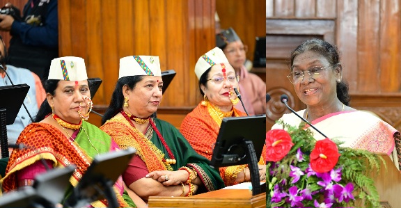 राष्ट्रपति के अभिभाषण में निखरे महिला उत्थान के रंग।