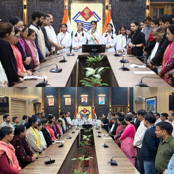 राष्ट्रगीत वंदे मातरम् के 150 वर्ष पूर्ण होने पर, जनपद में गूंजा देशभक्ति का स्वर।