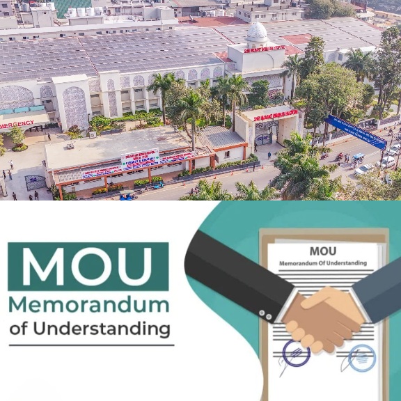 श्री महंत इन्दिरेश अस्पताल एवं, दि हंस फाउंडेशन आई केयर के बीच हुआ एमओयू।