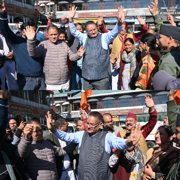 बिहार विधानसभा चुनाव में, भाजपा की ऐतिहासिक जीत पर, कैबिनेट मंत्री गणेश जोशी ने मसूरी में मनाया, जीत का उत्साह जश्न।