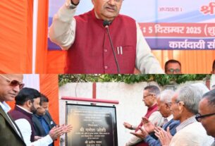 शक्ति कॉलोनी में स्वीकृत लागत, ₹303.46 लाख की सीवरेज योजना का किया शिलान्यास, कैबिनेट मंत्री गणेश जोशी।