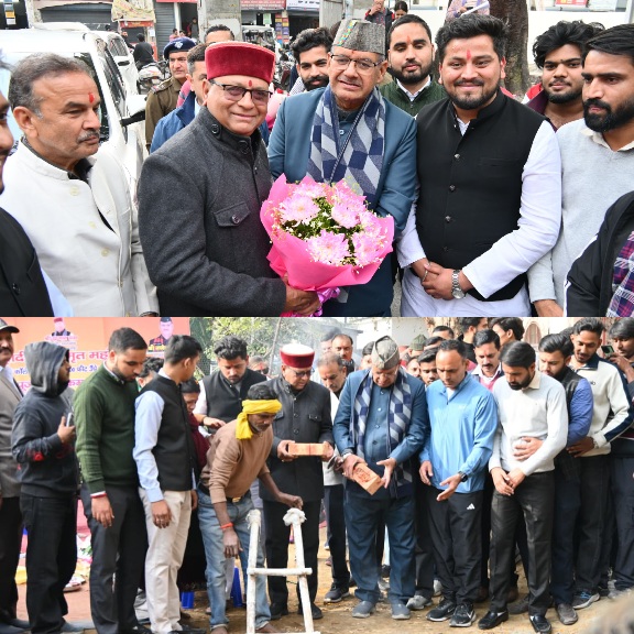 डीएवी पीजी कॉलेज में 100 फीट ऊँचे राष्ट्रीय ध्वज की, स्थापना कार्यं का किया भूमि पूजन, कैबिनेट मंत्री गणेश जोशी।