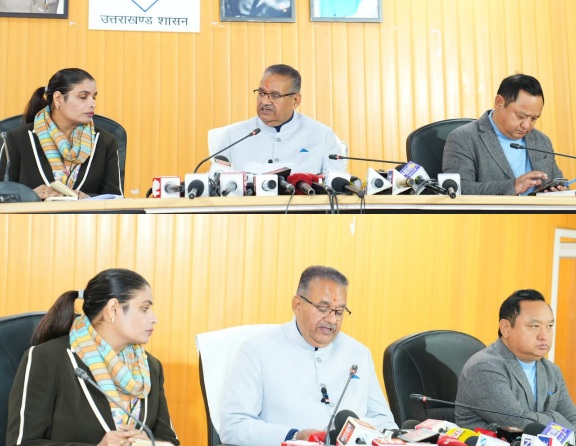 ग्राम्य विकास मंत्री गणेश जोशी ने, विकसित भारत – रोजगार और आजीविका के लिए, गारंटी मिशन (ग्रामीण) वीबी-जी राम जी बिल 2025 के संबंध में की प्रेस वार्ता।