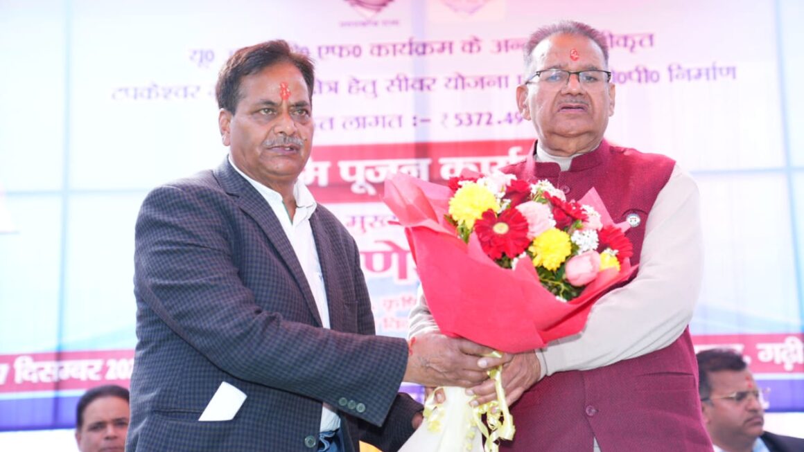 कैबिनेट मंत्री गणेश जोशी ने, ₹53.72 करोड़ की लागत से बनने वाले, टपकेश्वर–गढ़ी कैंट सीवर लाइन परियोजना का किया भूमिपूजन।