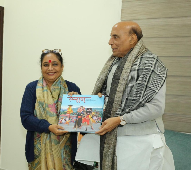 उत्तराखंड विधानसभा अध्यक्ष ने, नई दिल्ली में केंद्रीय रक्षा मंत्री राजनाथ सिंह से की शिष्टाचार भेंट।