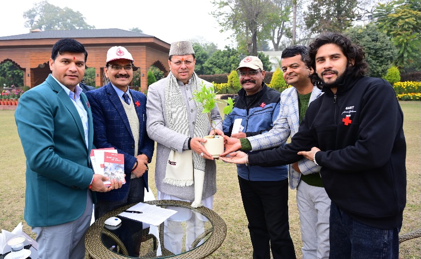 मुख्यमंत्री पुष्कर सिंह धामी ने ग्रहण की, भारतीय रेडक्रास सोसाइटी की आजीवन सदस्यता। 