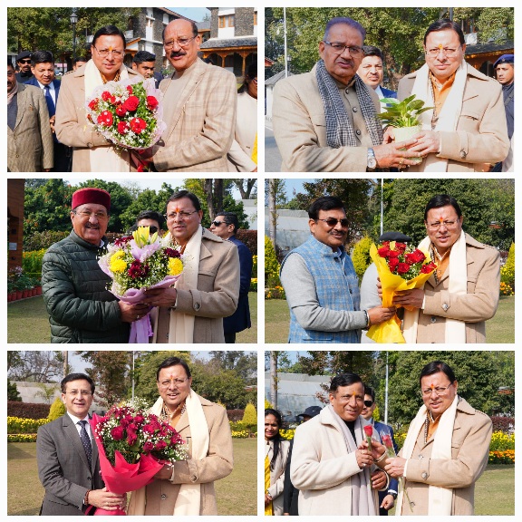 मुख्यमंत्री पुष्कर सिंह धामी को, विभिन्न क्षेत्रों के लोगों ने दी नववर्ष की शुभकामनाएं।