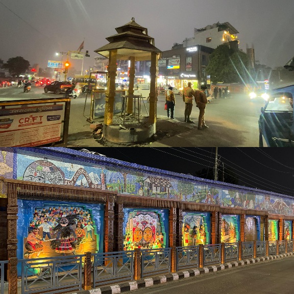 दिलाराम चौक का सौंदर्यीकरण कार्य अंतिम चरण में।