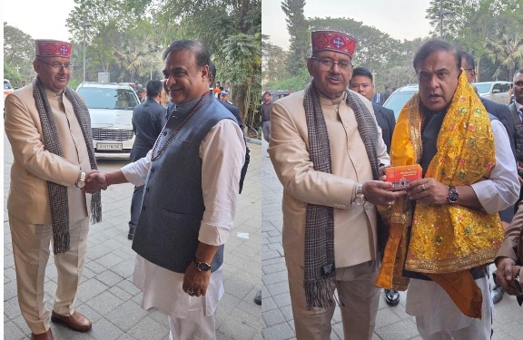 असम के मुख्यमंत्री हिमंत बिस्वा सरमा से की भेंट, कृषि मंत्री गणेश जोशी।