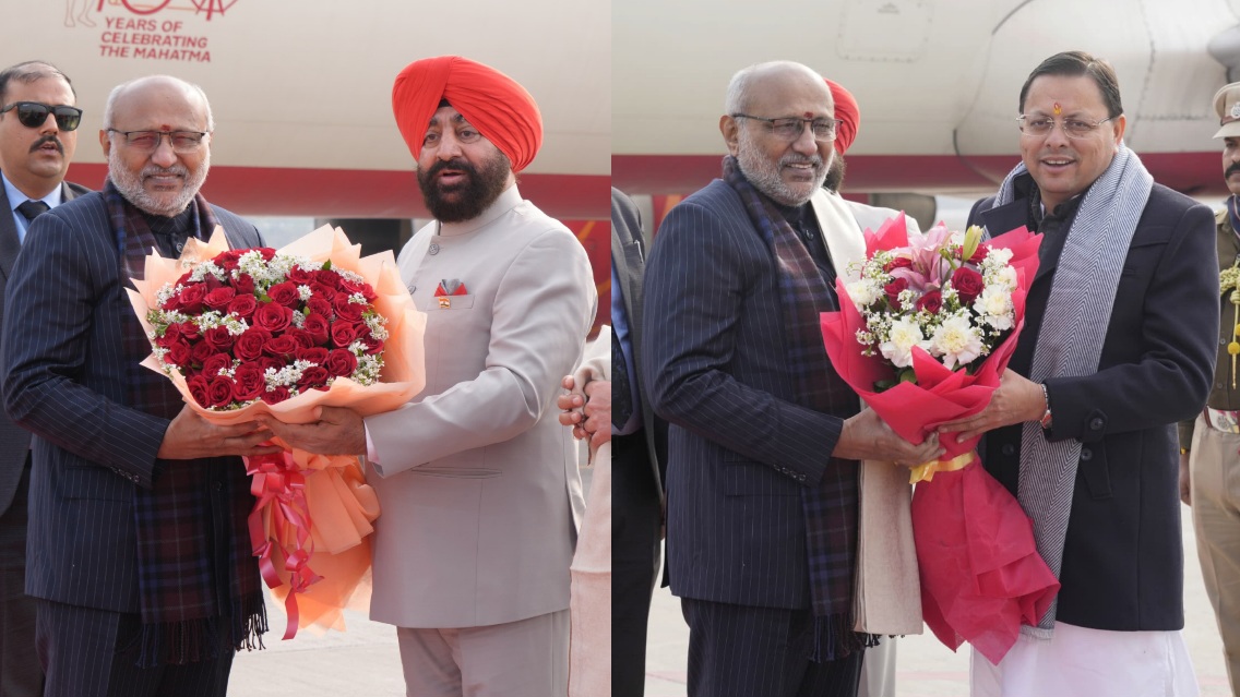 उपराष्ट्रपति सी.पी. राधाकृष्णन का उत्तराखंड का दौरा, राज्यपाल एवं मुख्यमंत्री ने किया स्वागत।