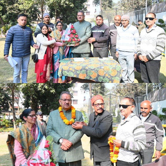 कृषि मंत्री गणेश जोशी से, कृषि सहायकों के पदाधिकारियों ने भेंट कर, मानदेय बढ़ोतरी के लिए जताया आभार।