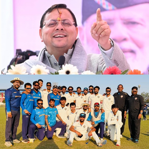 मुख्यमंत्री ने उत्तराखंड क्रिकेट टीम को, रणजी सेमीफाइनल में पहुंचने पर दी बधाई।