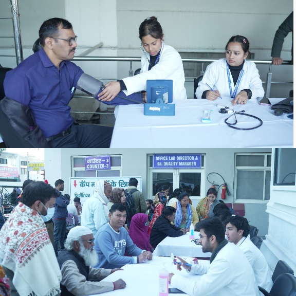 श्री महंत इन्दिरेश अस्पताल के, निःशुल्क स्वास्थ्य शिविर में 5304 मरीजों ने उठाया स्वास्थ्य लाभ।