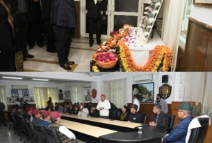 पुलवामा आतंकी हमले की सातवीं बरसी पर, आयोजित कार्यक्रम में शहीद जवानों को दी श्रद्धांजलि, सैनिक कल्याण मंत्री गणेश जोशी।