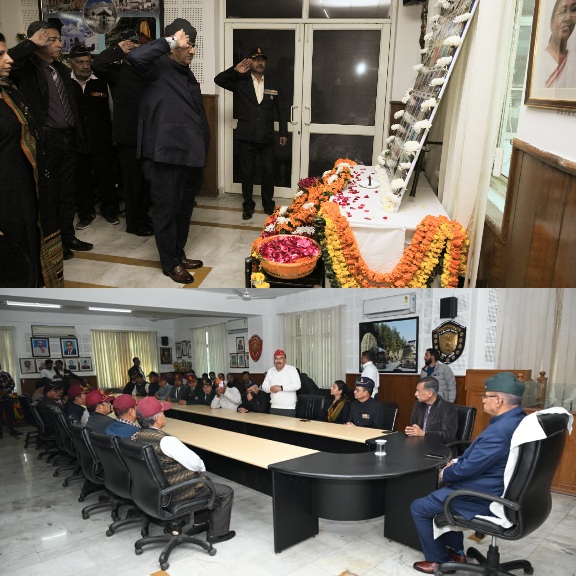 पुलवामा आतंकी हमले की सातवीं बरसी पर, आयोजित कार्यक्रम में शहीद जवानों को दी श्रद्धांजलि, सैनिक कल्याण मंत्री गणेश जोशी।