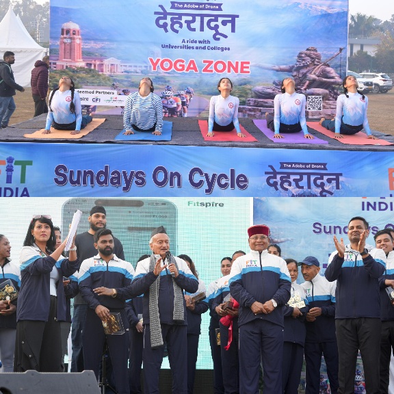 फिट इंडिया संडेज़ ऑन साइकिल का देहरादून में, 61वें संस्करण का भव्य कार्यक्रम।