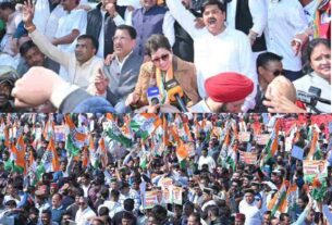 लोकभवन घेराव को उमड़े हजारों कांग्रेस कार्यकर्ता, गोदियाल के अध्यक्ष बनने के बाद ये पहला बड़ा शक्ति प्रदर्शन।