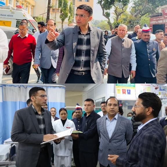 डीएम सविन बसंल ने किया कोरोनेशन अस्पताल का निरीक्षण, पैथोलॉजी का समय 1 घंटे बढा, चंदन लैब की  पिछले 3 माह की रिपोर्ट तलब। 
