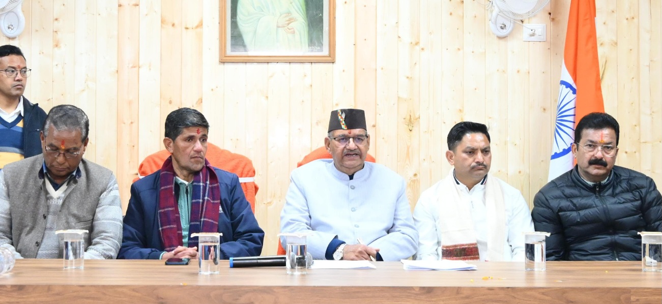 कृषि मंत्री गणेश जोशी ने अल्मोड़ा में, केंद्रीय बजट 2026-27 के संबंध में प्रेस वार्ता को किया संबोधित।