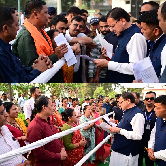 मुख्यमंत्री धामी ने ‘मुख्य सेवक संवाद’ में सुनी क्षेत्र की समस्याएं, दिए समाधान के निर्देश।