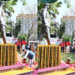 जनरल बिपिन रावत की जयंती पर पुष्पचक्र अर्पित कर दी श्रद्धांजलि, सैनिक कल्याण मंत्री गणेश जोशी।