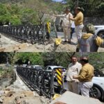 मसूरी-देहरादून मार्ग पर बन रहे, वैली ब्रिज के निर्माण कार्य का किया निरीक्षण, कैबिनेट मंत्री गणेश जोशी।