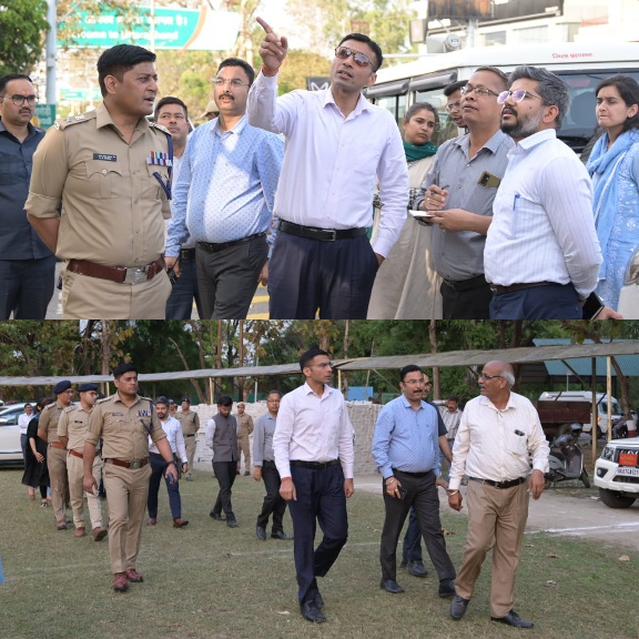 प्रधानमंत्री के आगमन से पहले देहरादून में तैयारियां तेज, डीएम सविन बंसल ने किया स्थलीय निरीक्षण।