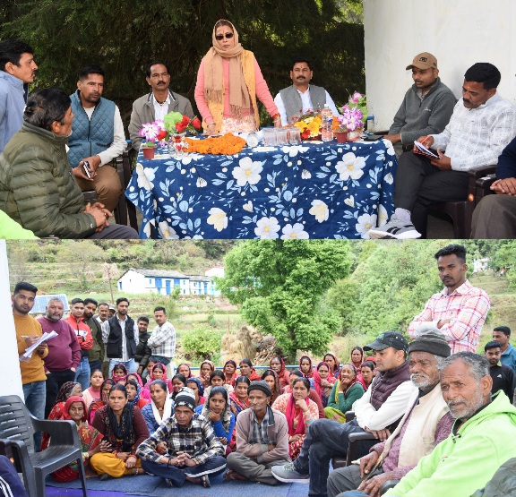 मंत्री रेखा आर्या ने सोमेश्वर मंडल में सुनी समस्याएं, मौके पर करी कई विकास कार्यों की घोषणाएं। 