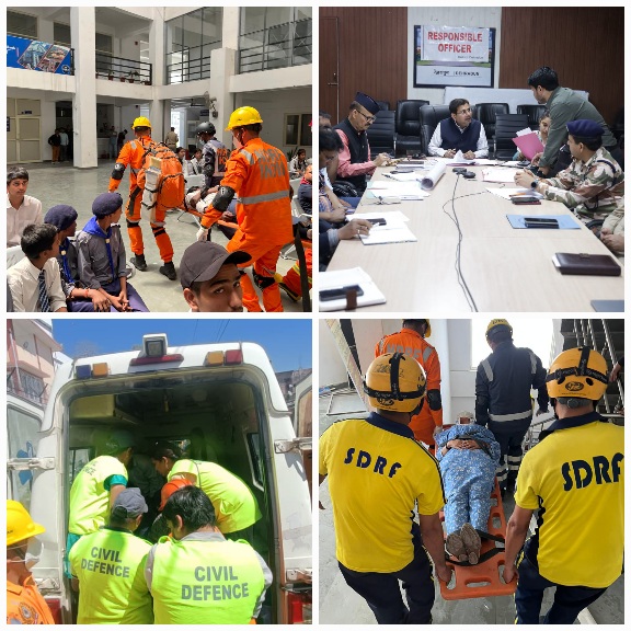 चारधाम यात्रा से पूर्व देहरादून में मेगा मॉक ड्रिल, आपदा प्रबंधन की तैयारियों का लिया गया व्यापक जायजा।