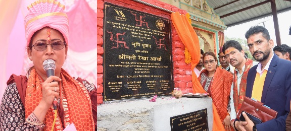 कैबिनेट मंत्री रेखा आर्या ने, कुवाली में दो मंदिरों के सौंदर्यीकरण का किया शिलान्यास, कहा विकास और विरासत साथ-साथ।