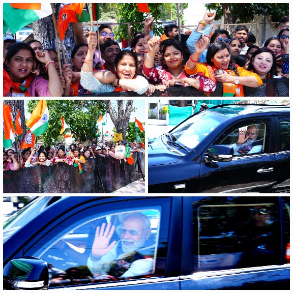 देवभूमि में प्रधानमंत्री का भव्य स्वागत, 12 किमी लंबे रोड शो में बड़ी संख्या में उमड़े लोग।